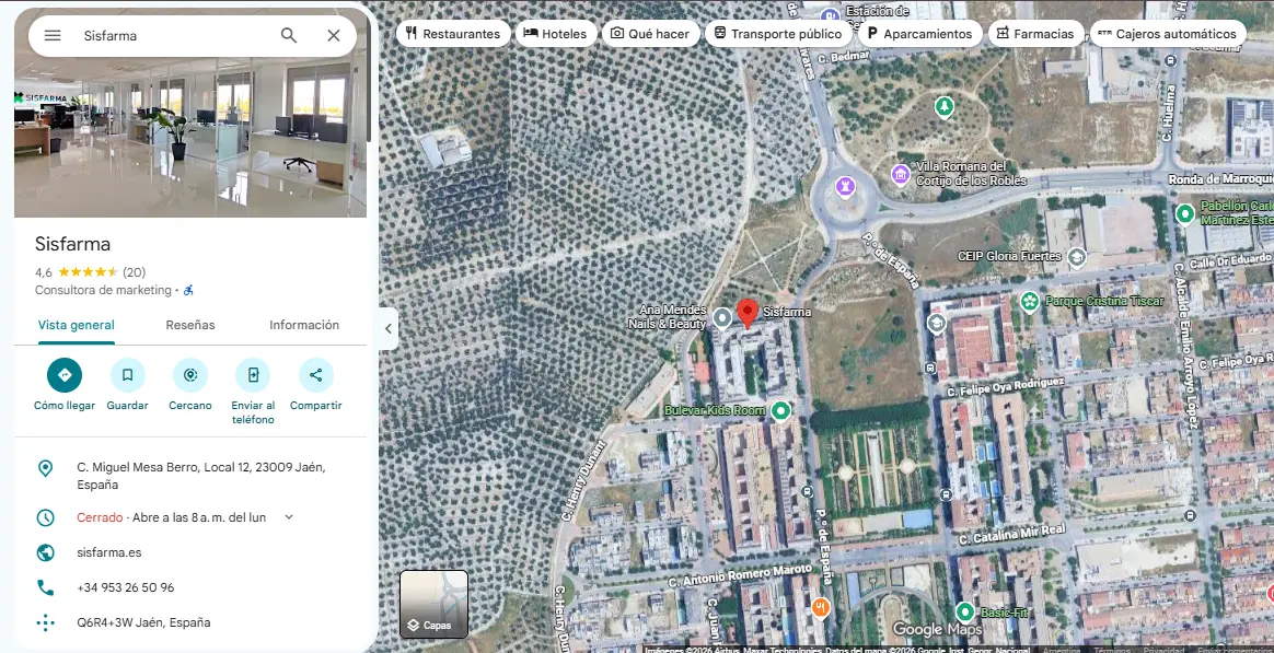 Optimización de SEO local para aparecer en las búsquedas de Google Maps.